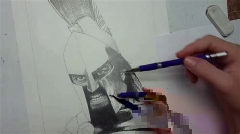 King Leonidas Time Lapse Drawing 300 Youtube