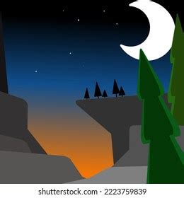 Background Hills Night Very Beautiful Stock Illustration 2223759839 ...