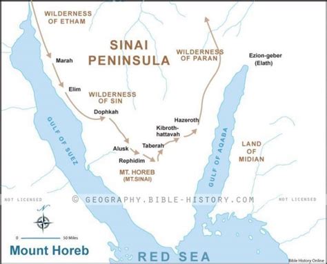 Exodus Mount Horeb Basic Map Dpi Year License Bible Maps And