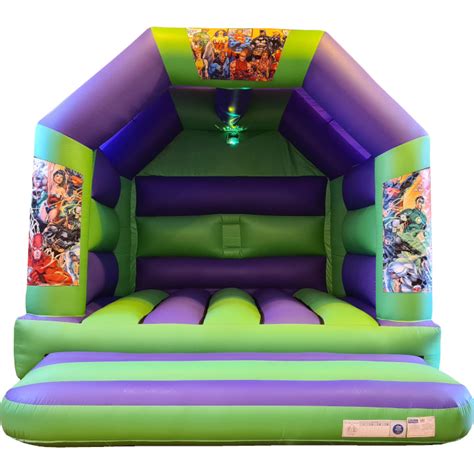 Super Heroes Adult Bouncy Castle Disco Ready Kingdom Of Castles