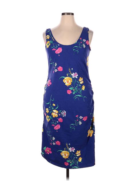 Old Navy Floral Motif Floral Blue Cocktail Dress Size Xl 50 Off