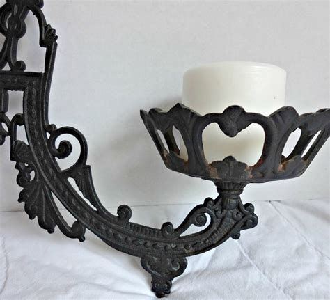 Vintage Wilton Cast Iron Oil Lamp Wall Bracket Wall Hanging Etsy