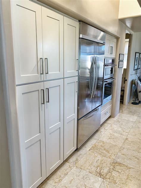 Pantry Wall With Built In Fridge Hunts Kitchen And Design Kitchen