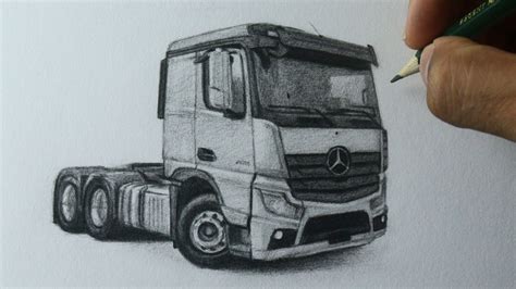 Como desenhar um Caminhão Mercedes benz Actros 2546 PASSO A PASSO