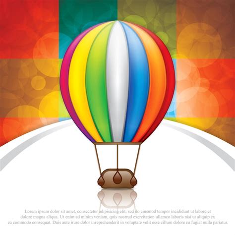 Premium Vector Hot Air Balloonsummer Vector