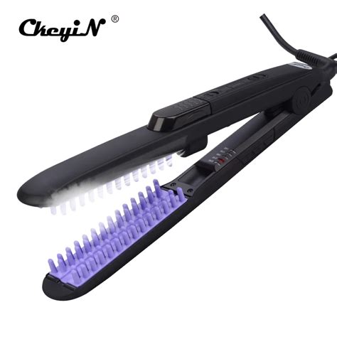 Professional Steam Moisturizing Hair Straightener Flat Iron