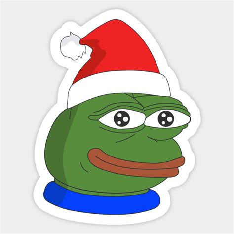 Christmas Pepe - Christmas Pepe - Sticker | TeePublic