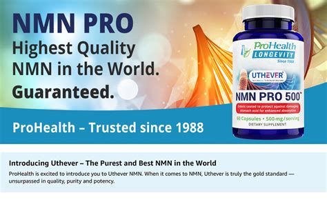 Prohealth Longevity Nmn Pro 500 Enhanced Absorption Uthever Brand