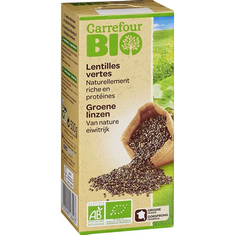 Lentilles Bio Vertes Carrefour Bio La Boite De G Prix Carrefour