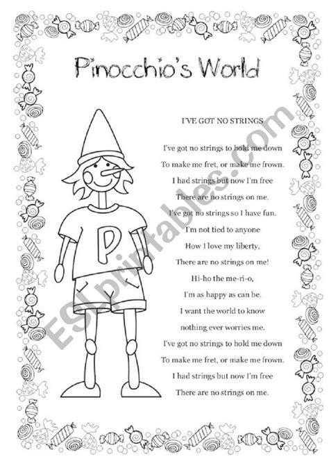 PINOCCHIO - 1/3 - ESL worksheet by robirimini