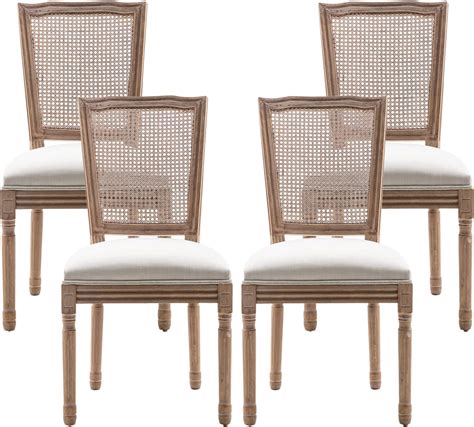 Nrizc Farmhouse Dining Room Chairs Set Of 4 French Dining