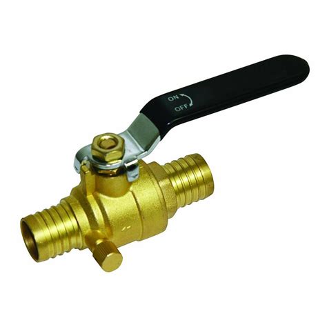 In X In Brass Full Port Pex Ball Valve With Adjustable Drain