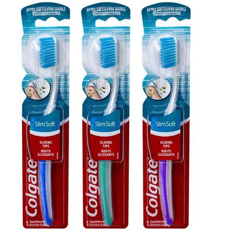 Colgate Slim Soft Compact Toothbrush Extra Soft Colors Vary Pack