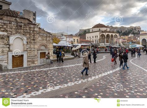 Atenas Grecia De Enero De Panorama Del Cuadrado De