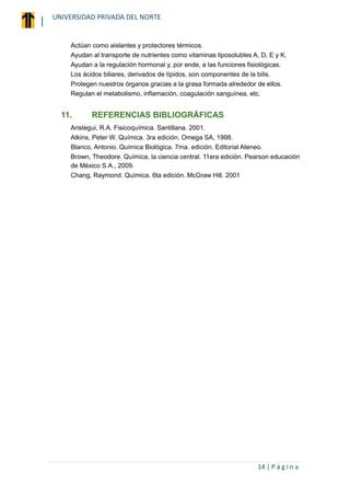 Reconocimiento De Lipidos Y Algunas Propiedades Pdf