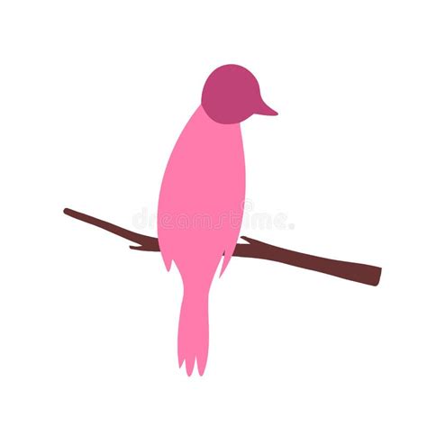 Silhouet Van De Vogel Op Tak Vector Vector Illustratie Illustration