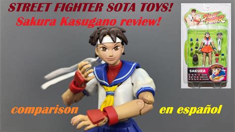 Sakura Kasugano street fighter sota toy figura de acción revisión en