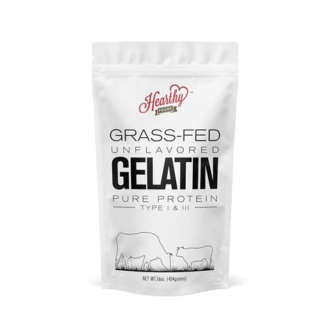 Buy Hearthy Foods Beef Gelatin Powder Unflavored Gelatin Powder For