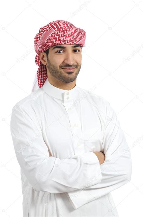 Arab Man Posing Happy With Folded Arms Stock Photo By ©antonioguillemf