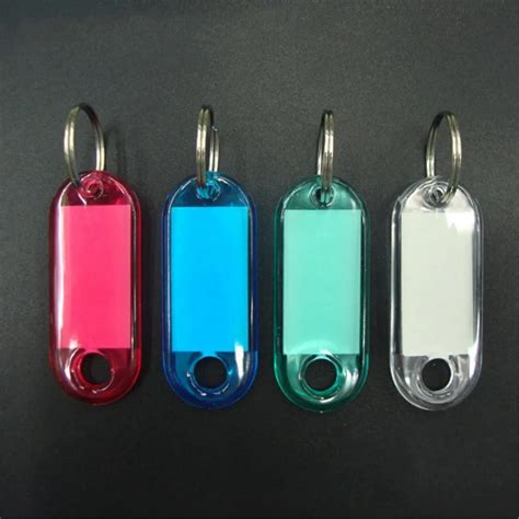 Pcs Colorful Plastic Keychain Key Tags Id Label Name Tags