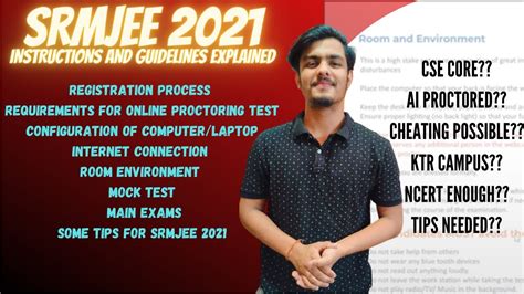 Srmjee Instructions And Guidelines Explained By Siddharth Daga