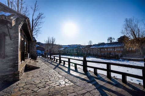 Winter in Gubei stock image. Image of water, village - 111685123