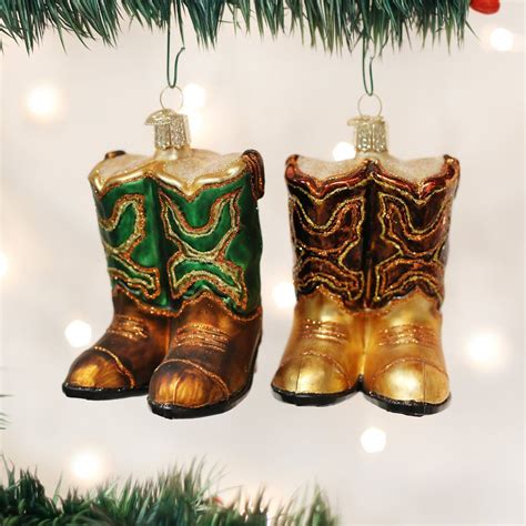 Pair Of Cowboy Boots Ornament Old World Christmas Cowboy Boots