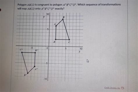 Solved Polygon Abcd Is Congruent To Polygon A B C D Which