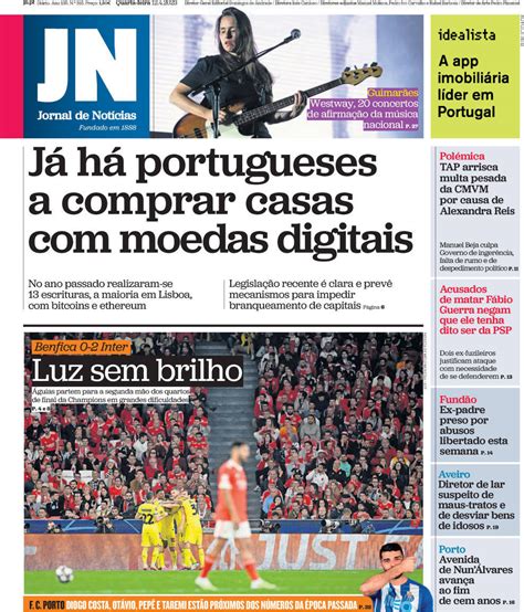 Capa Jornal de Notícias 12 abril 2023 capasjornais pt