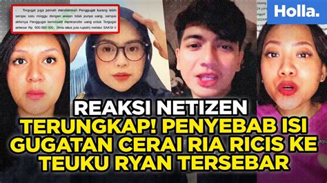 Reaksi Netizen Terungkap Penyebab Isi Gugatan Cerai Ria Ricis Ke Teuku