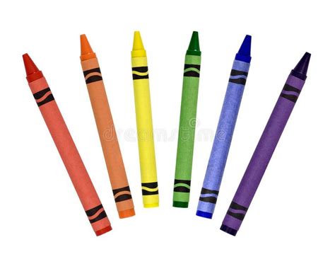 Crayons Primary And Secondary Colored Crayons Isolated On A White Background Affiliate