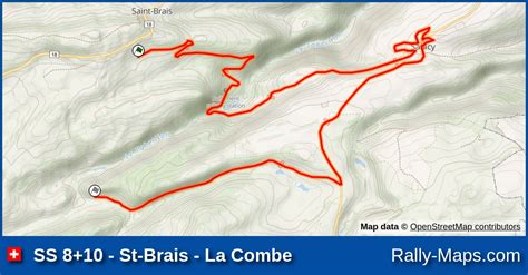 Karte WP 8 10 St Brais La Combe Critérium Jurassien 2019 SRM