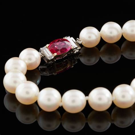 Van Cleef And Arpels Gia Natural Ruby Clasp Necklace At 1stdibs Van