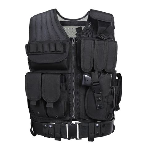 Military Vest Tactical Plate Carrier Holster Police Molle Assault ...