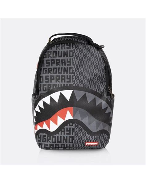 Sprayground And Grey Split Infinity Check Backpack In Black For Men Lyst