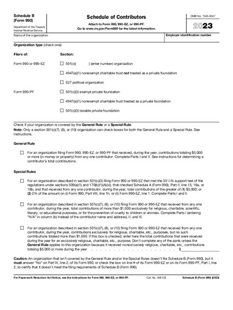 Schedule B 2023 2025 Form Fill Out And Sign Printable Pdf Template