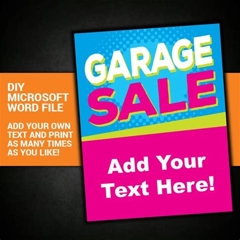 Garage Sale Flyer Template Microsoft Word Collection