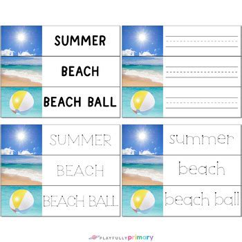 Summer Vocabulary Activities, Summer Vocabulary Words and Pictures Word ...