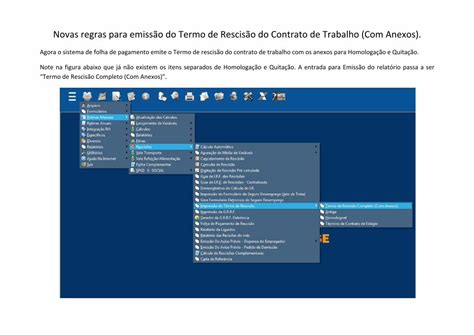 Pdf Novas Regras Para Emiss O Do De Rescis O Do Contrato De