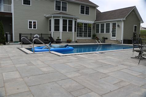 Unilock Pool Patio Walkway Indian Coast New York By Landwork