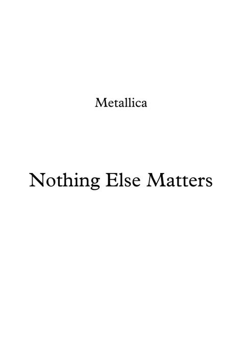 Nothing Else Matters Arr Dejan Teodosievski By Metallica Sheet Music