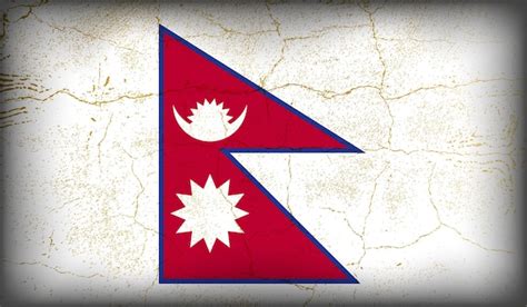 Dise O De La Bandera De Nepal Con El Vector De Textura De Grieta