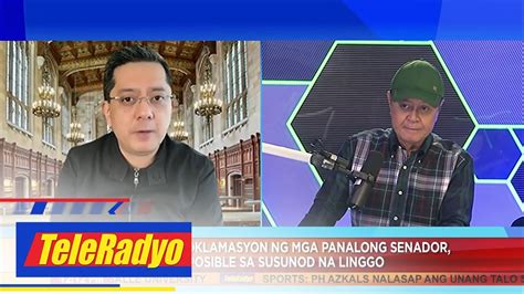 Proklamasyon Ng Mga Nanalong Senador Party List Posible Sa Susunod Na