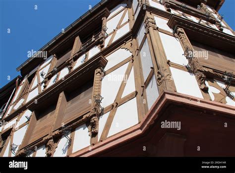 Half Timbered House In Obernai In Alsace France Stock Photo Alamy