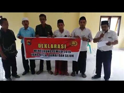 Deklarasi Pemilu Aman Oleh Masy Ds Batutulis Jonggat Loteng Youtube