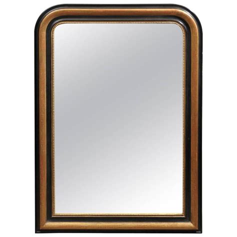 French Mirror In Black And Gold Frame At 1stdibs