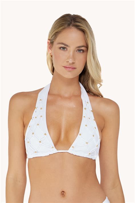 Pq Swim White Sand Halter Bikini