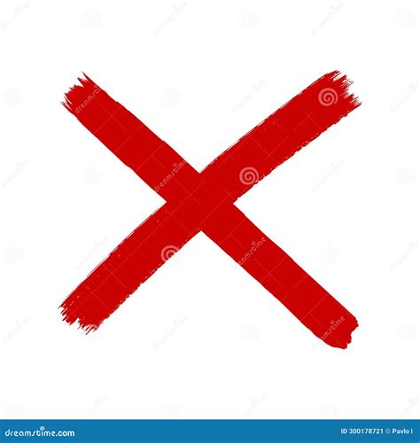 Cross Marker Check Isolated Mark Hand Draw Wrong Grunge Sign Vector