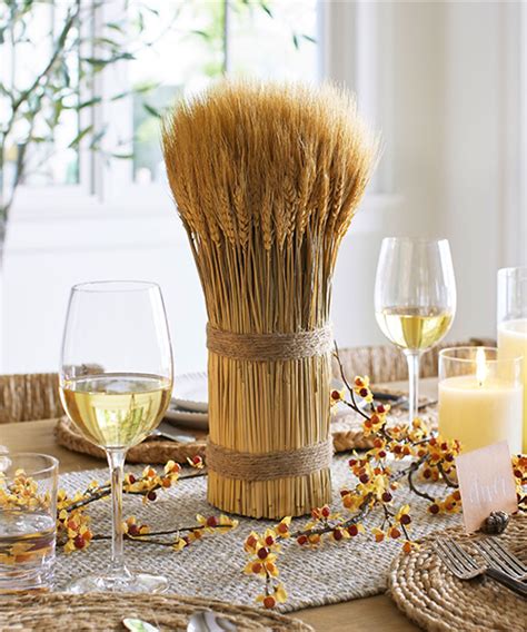 Dried Wheat Bundle Rustic Fall Table Decor