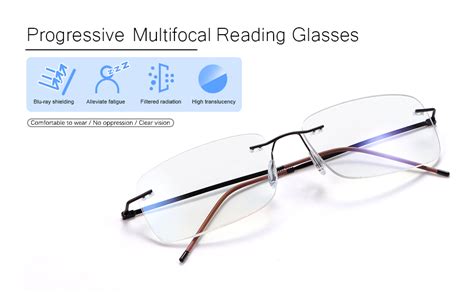 Ultraligera Sin Montura Gafas De Lectura Progresivo Multifocales Gafas